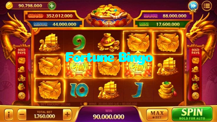 Fortune Bingo casino presented on mobile device in Pakistan with slots and live games